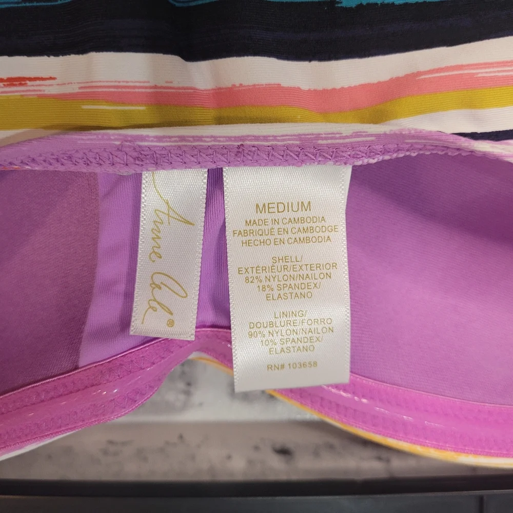 NWOT Anne Cole Painted Sky Tankini size M - Picture 4 of 4
